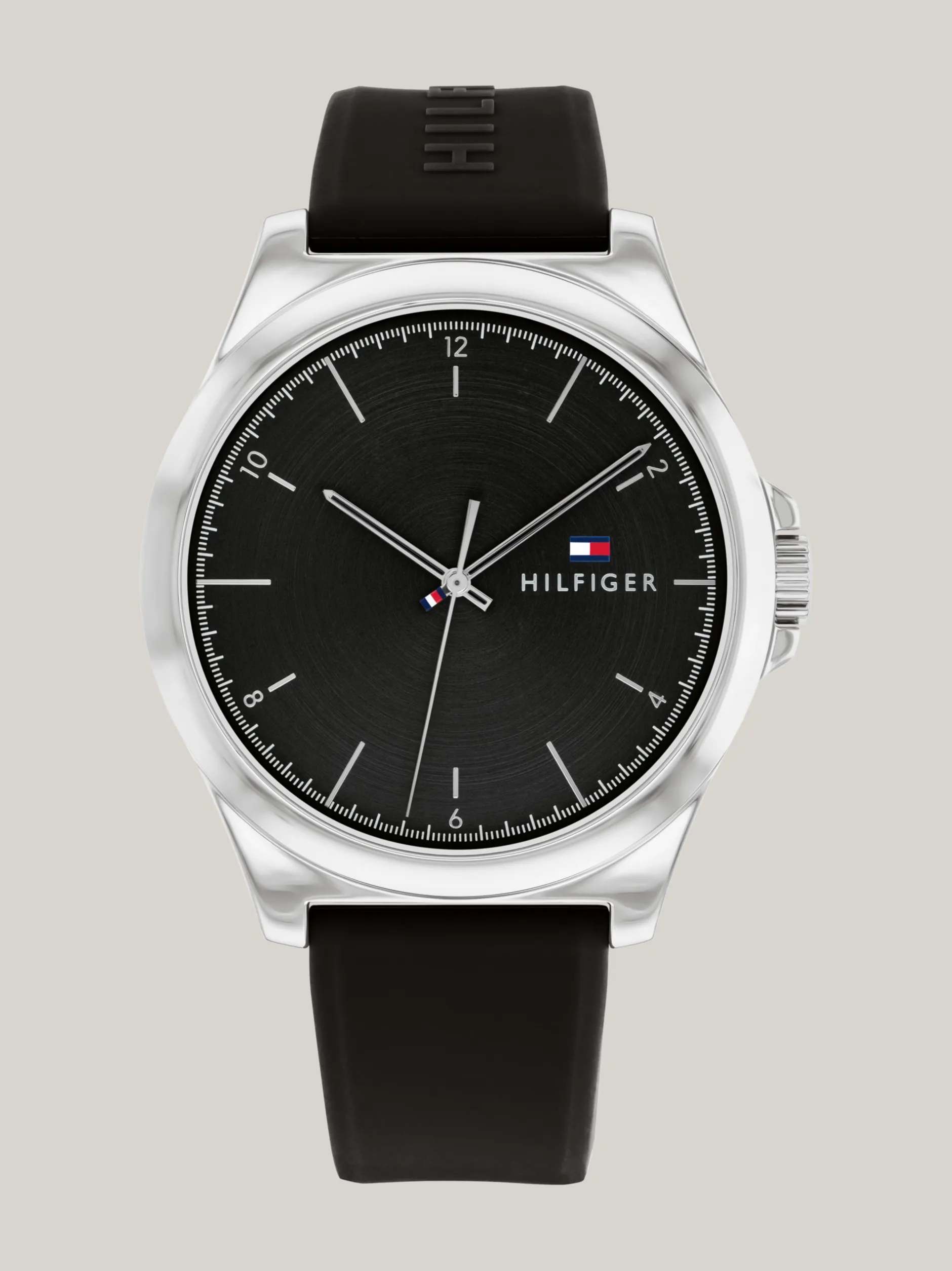 Zegarki*Tommy Hilfiger Czarny Zegarek Z Silikonowym Paskiem BLACK