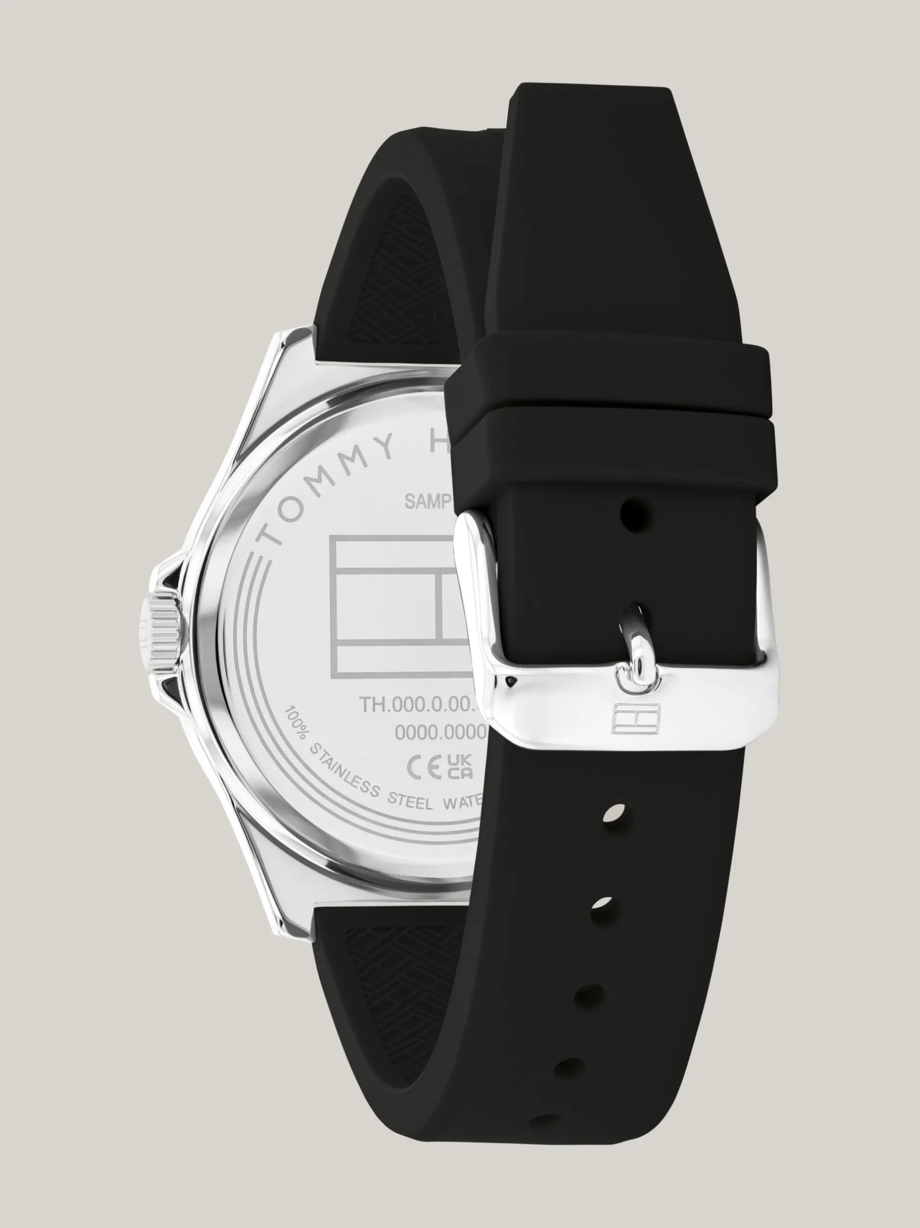 Zegarki*Tommy Hilfiger Czarny Zegarek Z Silikonowym Paskiem BLACK