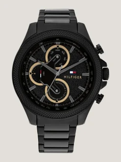 Zegarki*Tommy Hilfiger Czarny Zegarek Ze Stali Nierdzewnej BLACK