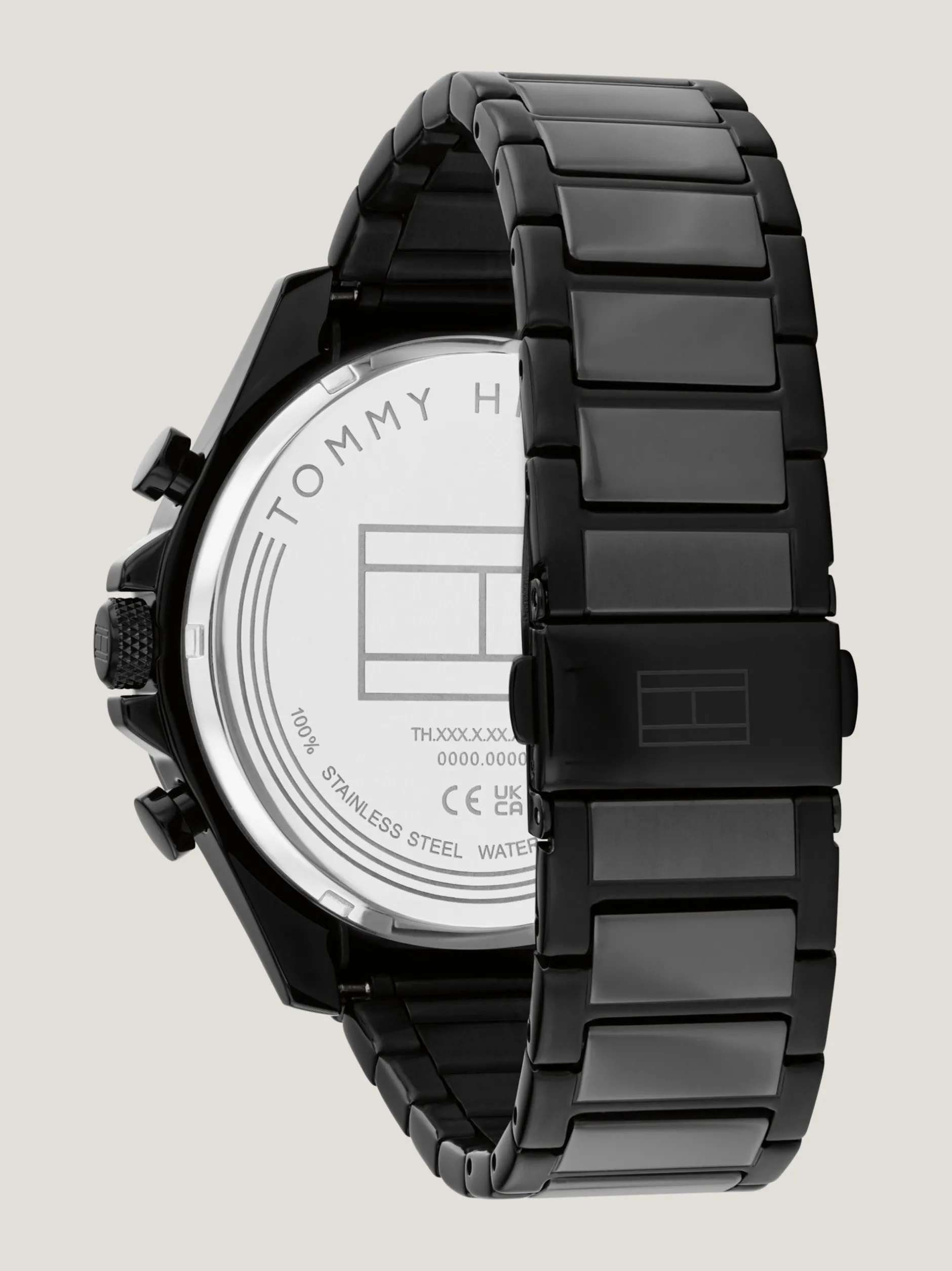 Zegarki*Tommy Hilfiger Czarny Zegarek Ze Stali Nierdzewnej BLACK