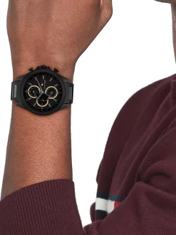 Zegarki*Tommy Hilfiger Czarny Zegarek Ze Stali Nierdzewnej BLACK