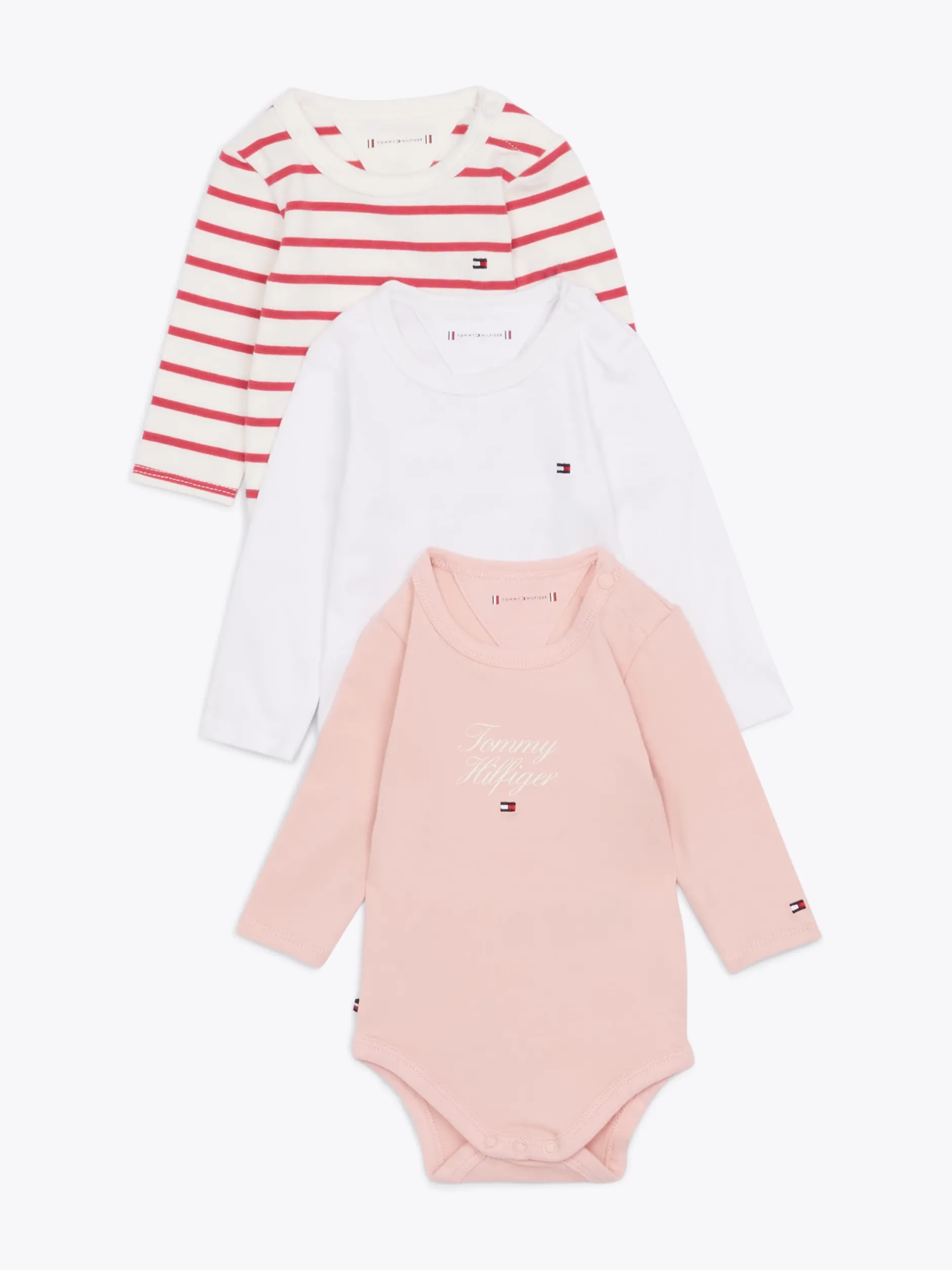 Dziewczynki|Chłopcy*Tommy Hilfiger 3-częściowy Zestaw Body Na Prezent SOFT ROSE