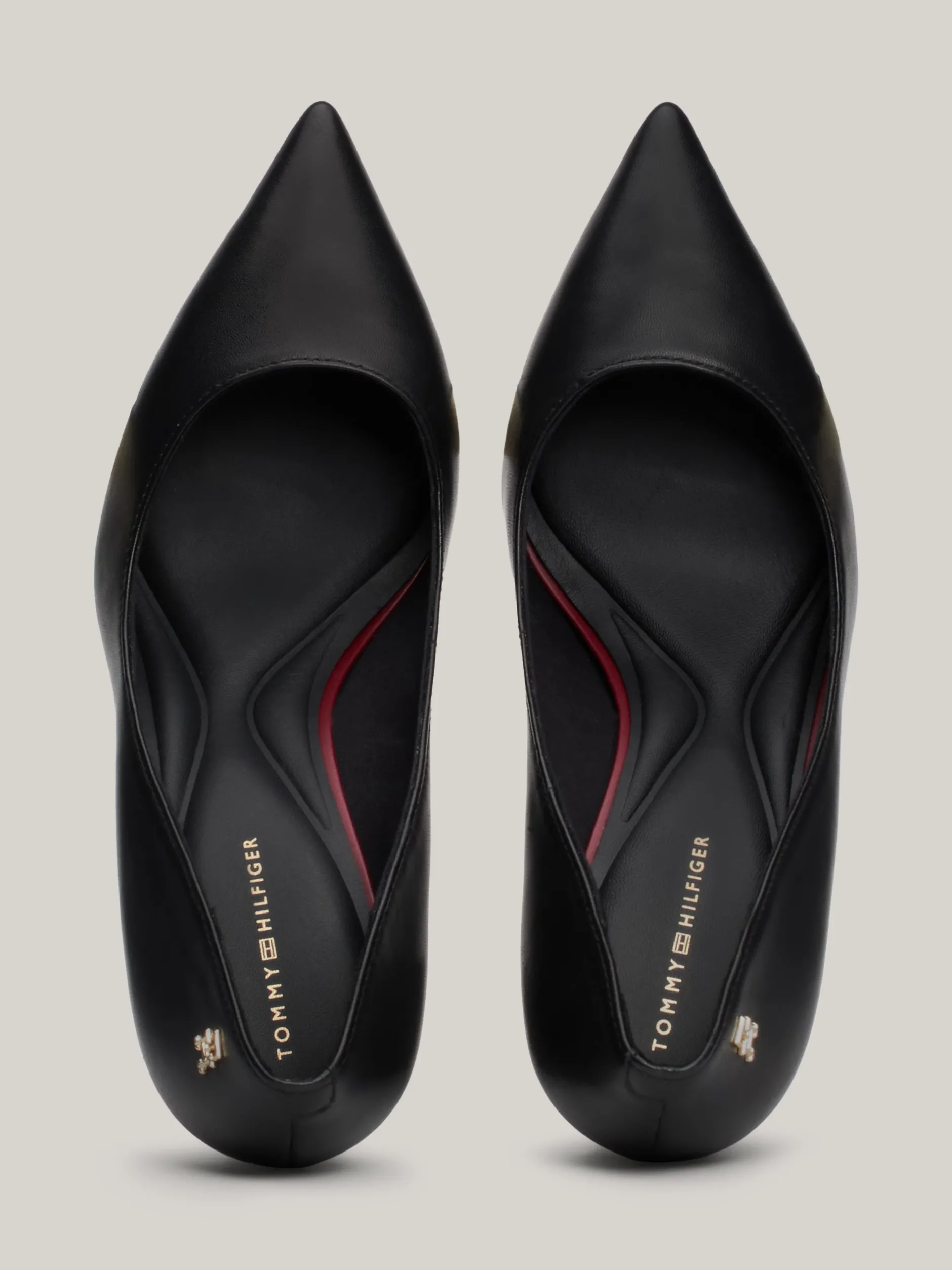 Czółenka*Tommy Hilfiger Czółenka Na Obcasie Z Noskami W Szpic BLACK