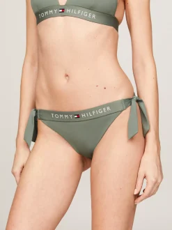 Stroje Kąpielowe*Tommy Hilfiger Dół Od Bikini Wiązany Po Bokach STONEWASH GREEN