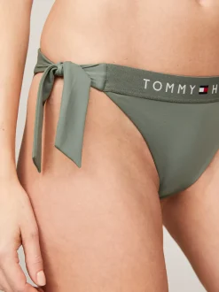 Stroje Kąpielowe*Tommy Hilfiger Dół Od Bikini Wiązany Po Bokach STONEWASH GREEN