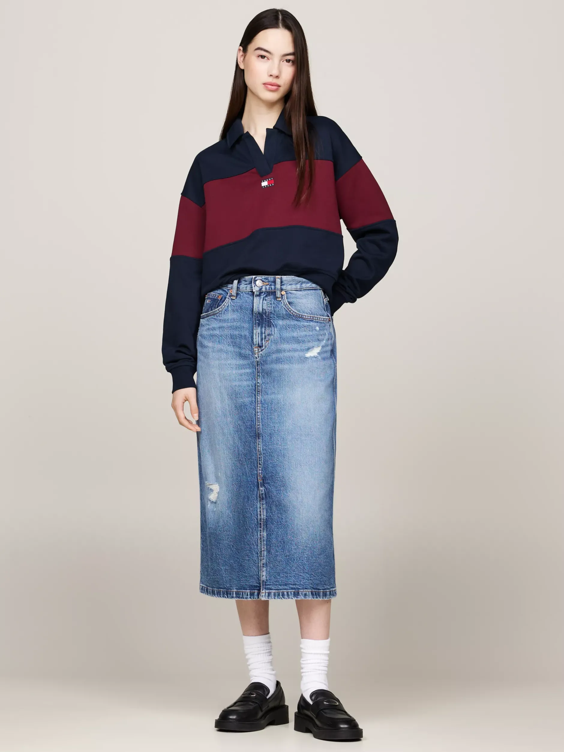 Spódnice*Tommy Hilfiger Denimowa Spódnica Midi DENIM MEDIUM