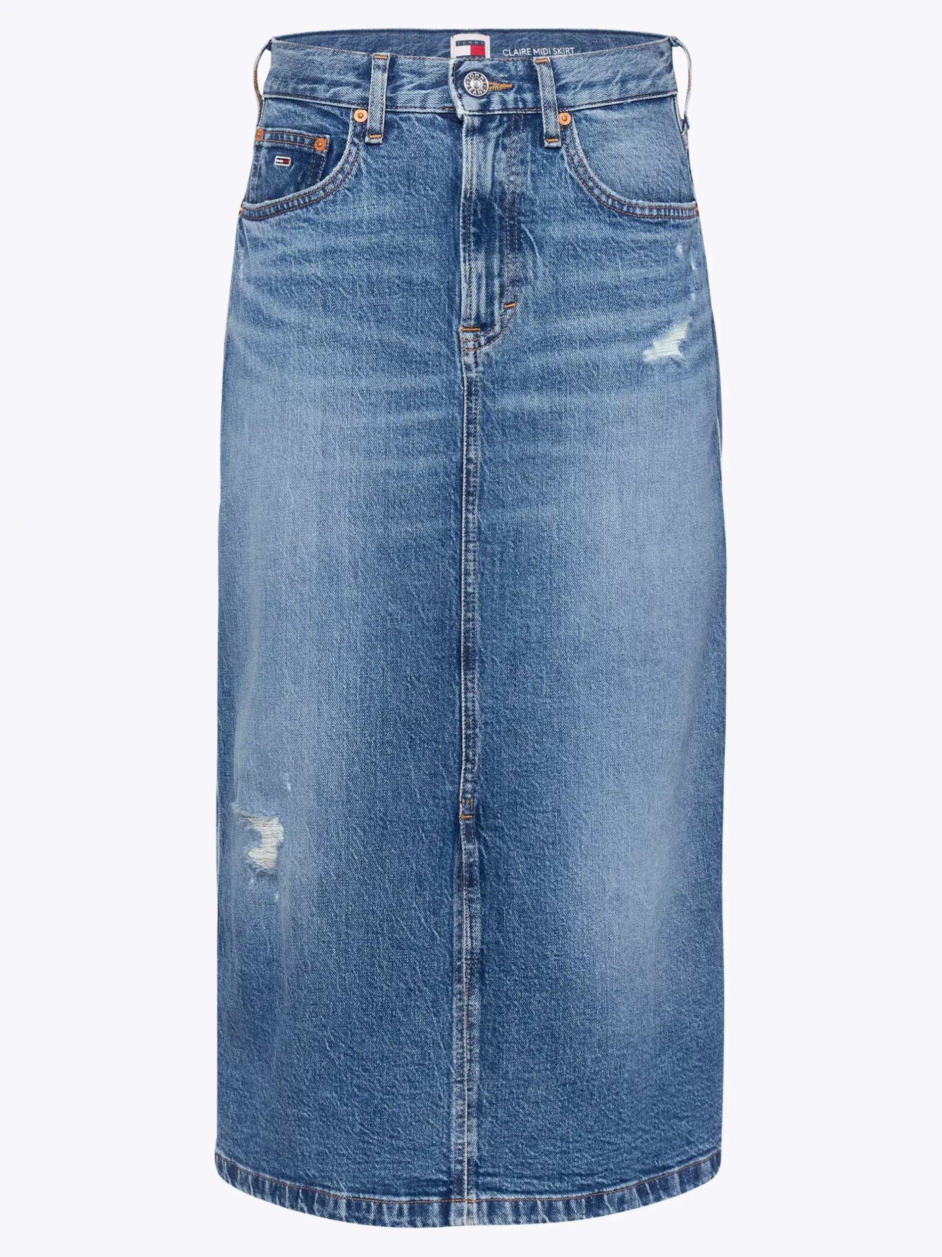 Spódnice*Tommy Hilfiger Denimowa Spódnica Midi DENIM MEDIUM