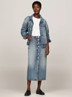 Spódnice*Tommy Hilfiger Denimowa Spódnica Midi Z Wysokim Stanem MEG