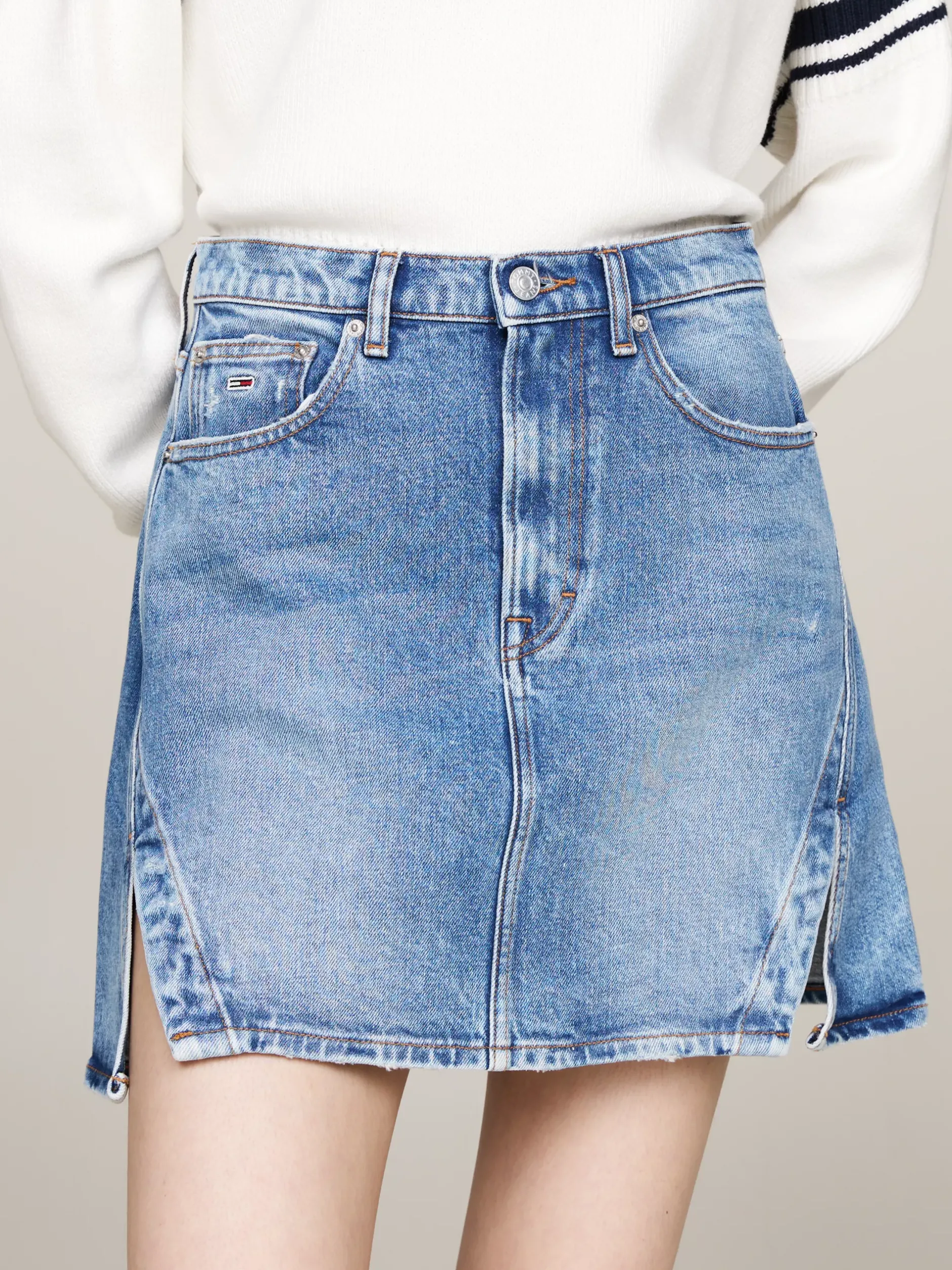 Spódnice*Tommy Hilfiger Denimowa Spódnica Mini DENIM LIGHT