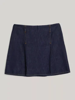 Spódnice*Tommy Hilfiger Denimowa Spódnica Mini Z Emblematem INDIGO DENIM