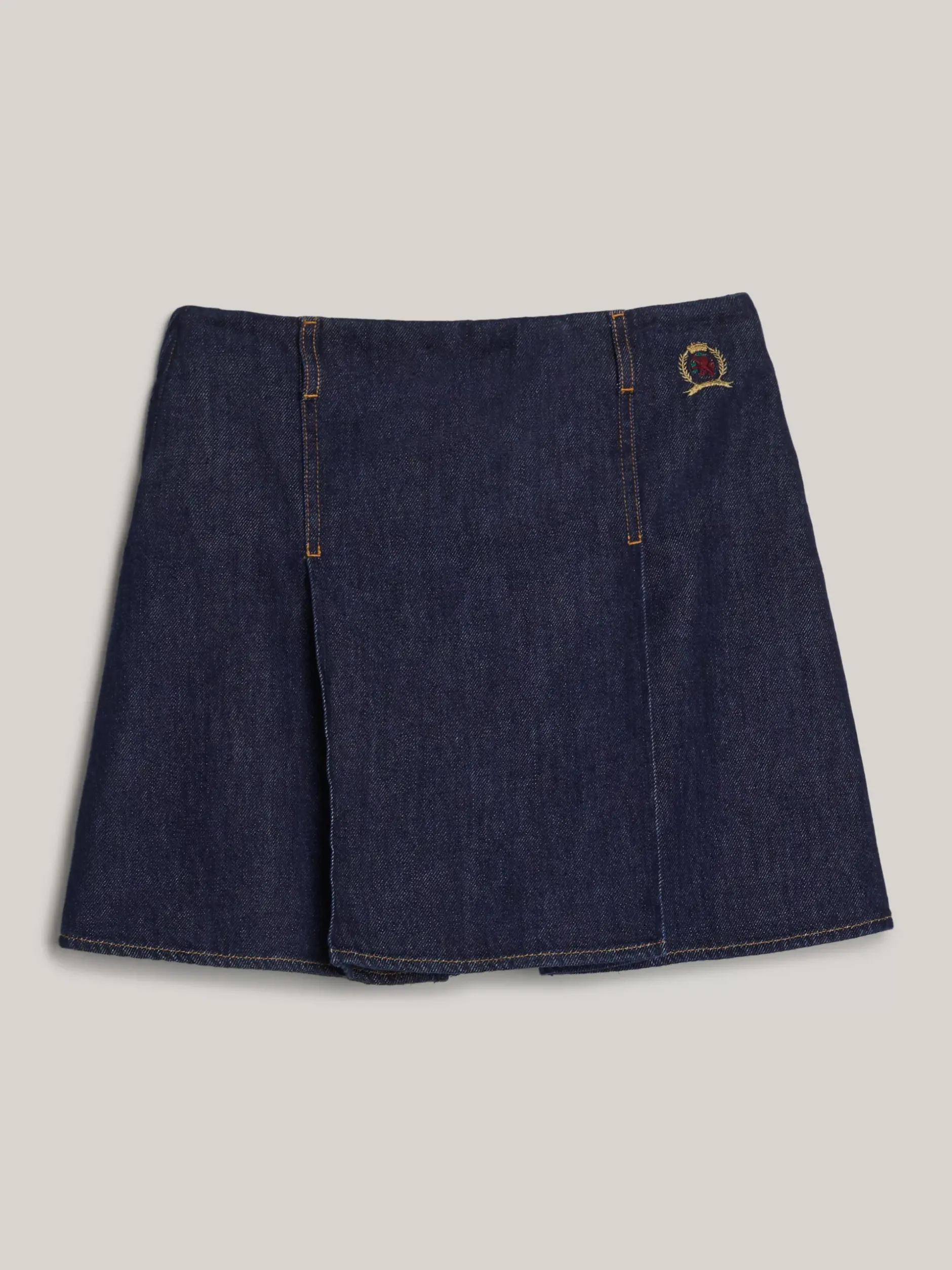 Spódnice*Tommy Hilfiger Denimowa Spódnica Mini Z Emblematem INDIGO DENIM