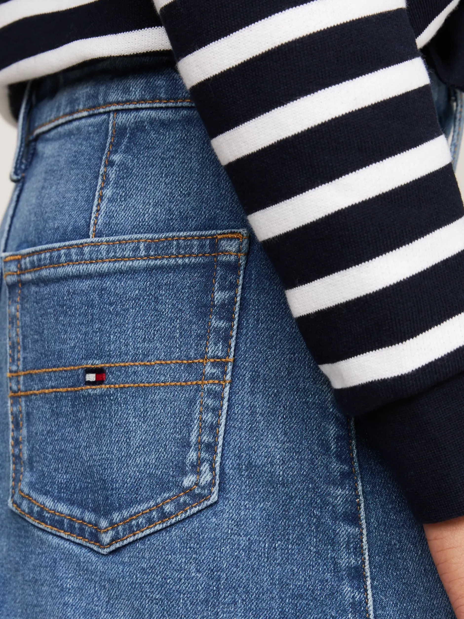 Spodnie, Szorty I Spódnice*Tommy Hilfiger Denimowa Spódnica Na Guziki STREAKYBLUE