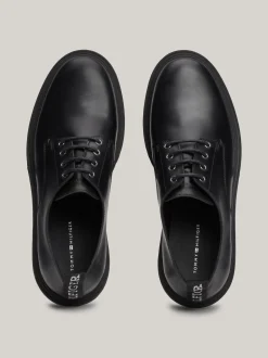 Buty Wizytowe*Tommy Hilfiger Derby Z Nieprzemakalnej Skóry BLACK