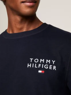 Stroje Domowe*Tommy Hilfiger Domowa Bluza Dresowa TH Original Z Logo DESERT SKY