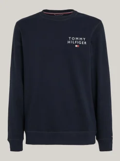 Stroje Domowe*Tommy Hilfiger Domowa Bluza Dresowa TH Original Z Logo DESERT SKY