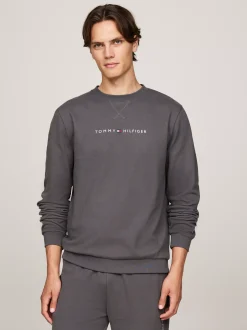 Stroje Domowe*Tommy Hilfiger Domowa Bluza TH Original Z Logo DARK ASH