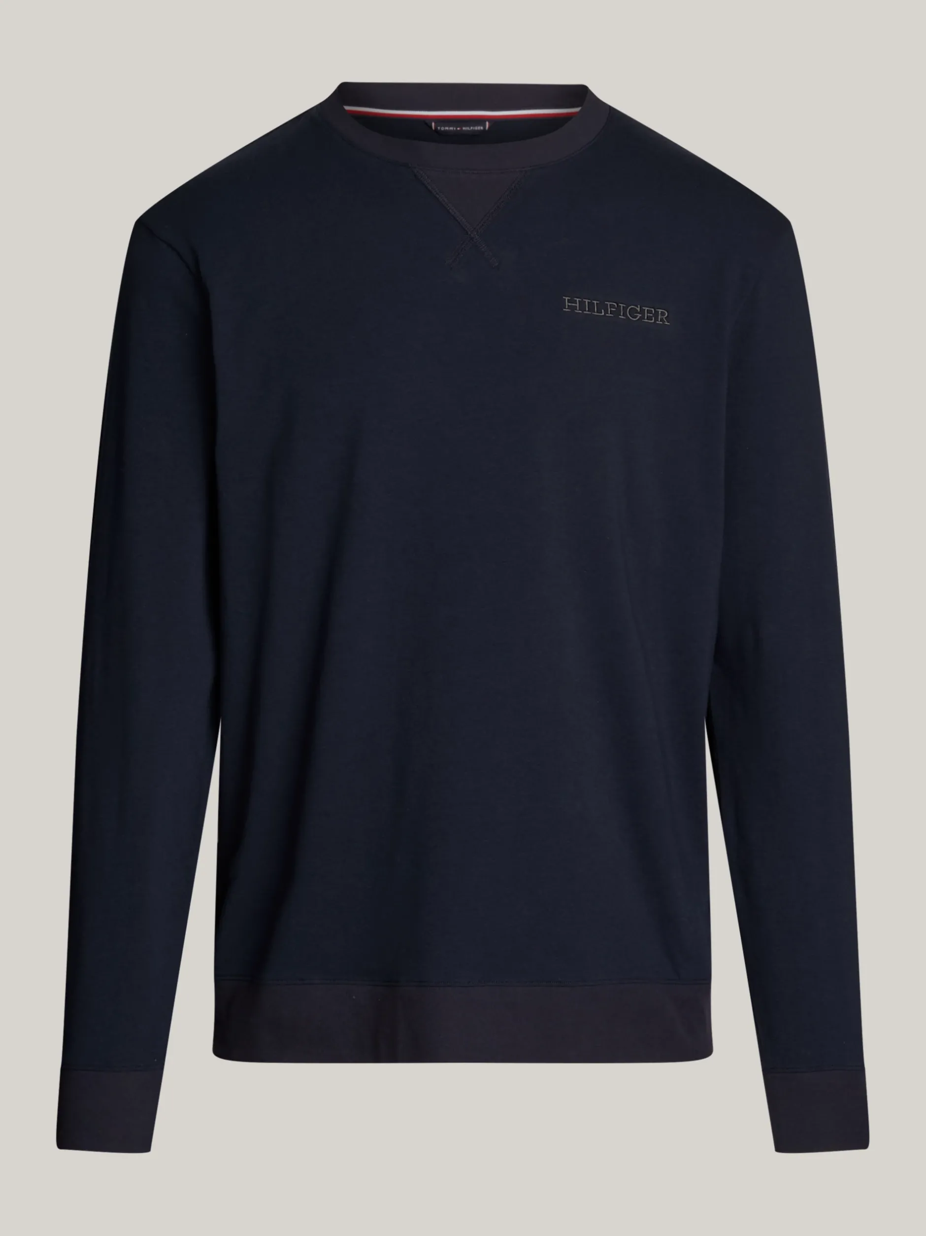 Stroje Domowe*Tommy Hilfiger Domowa Bluza Z Haftowaną Flagą DESERT SKY