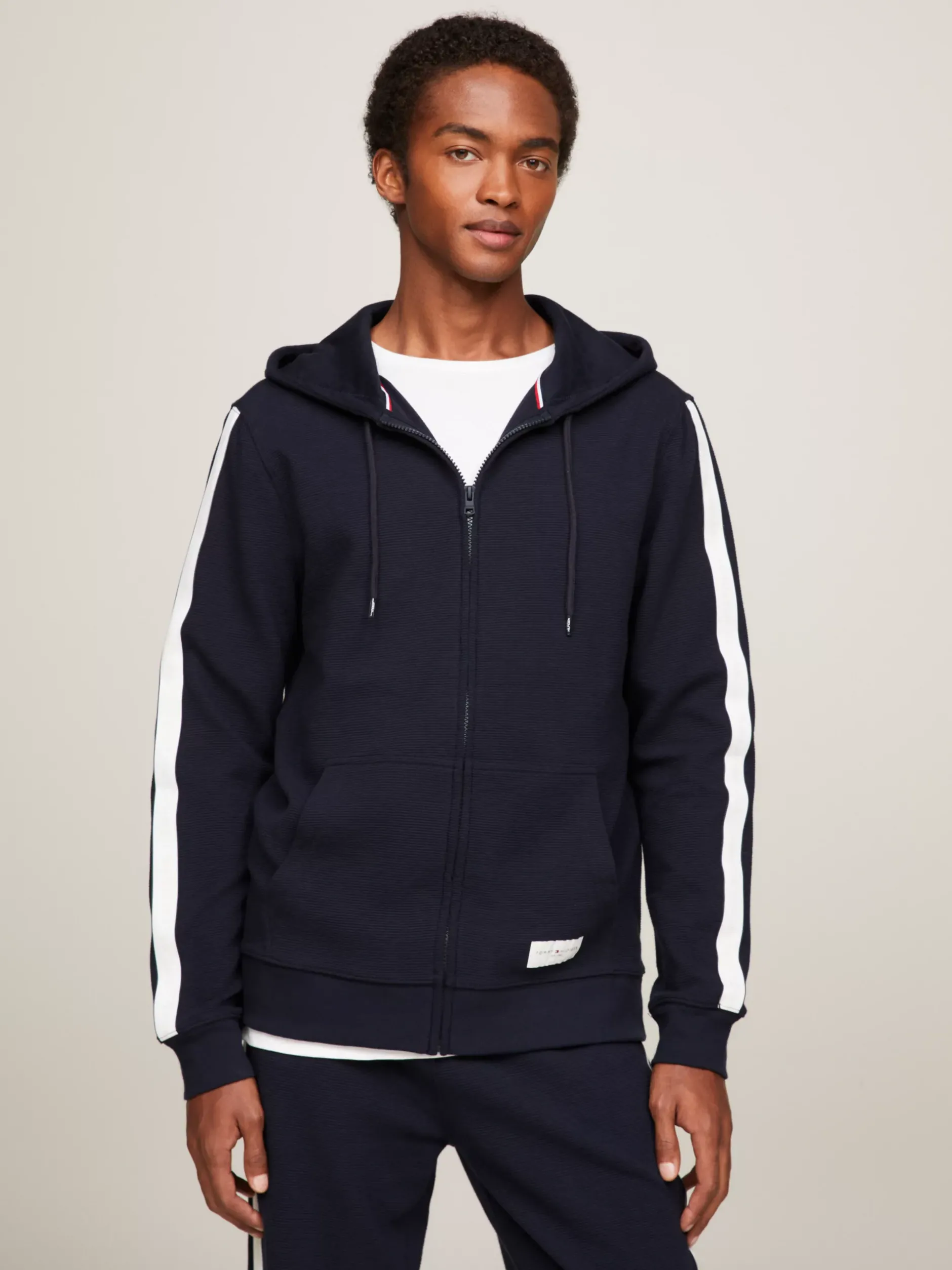 Stroje Domowe*Tommy Hilfiger Domowa Bluza Z Kapturem TH Established DESERT SKY