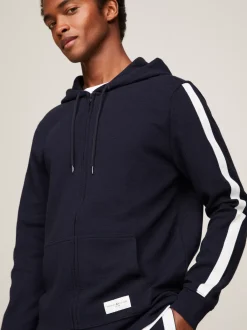 Stroje Domowe*Tommy Hilfiger Domowa Bluza Z Kapturem TH Established DESERT SKY