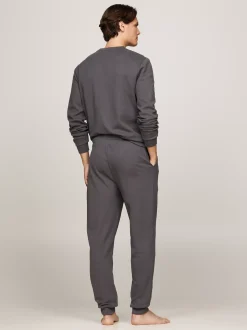 Stroje Domowe*Tommy Hilfiger Domowe Joggery TH Original Z Logo DARK ASH