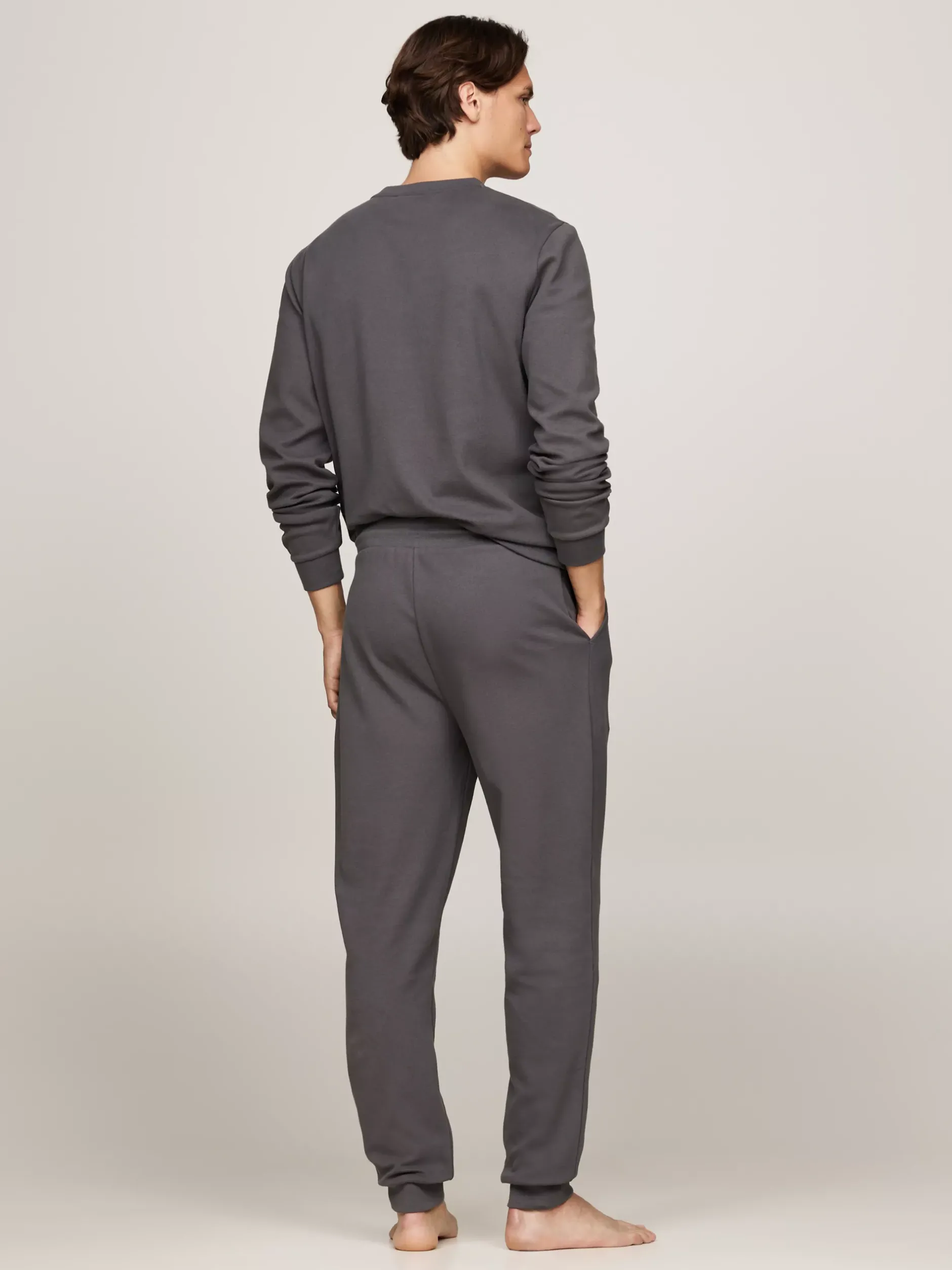 Stroje Domowe*Tommy Hilfiger Domowe Joggery TH Original Z Logo DARK ASH
