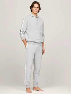 Stroje Domowe*Tommy Hilfiger Domowe Joggery Ze ściągaczami TH Established LIGHT GREY HEATHER