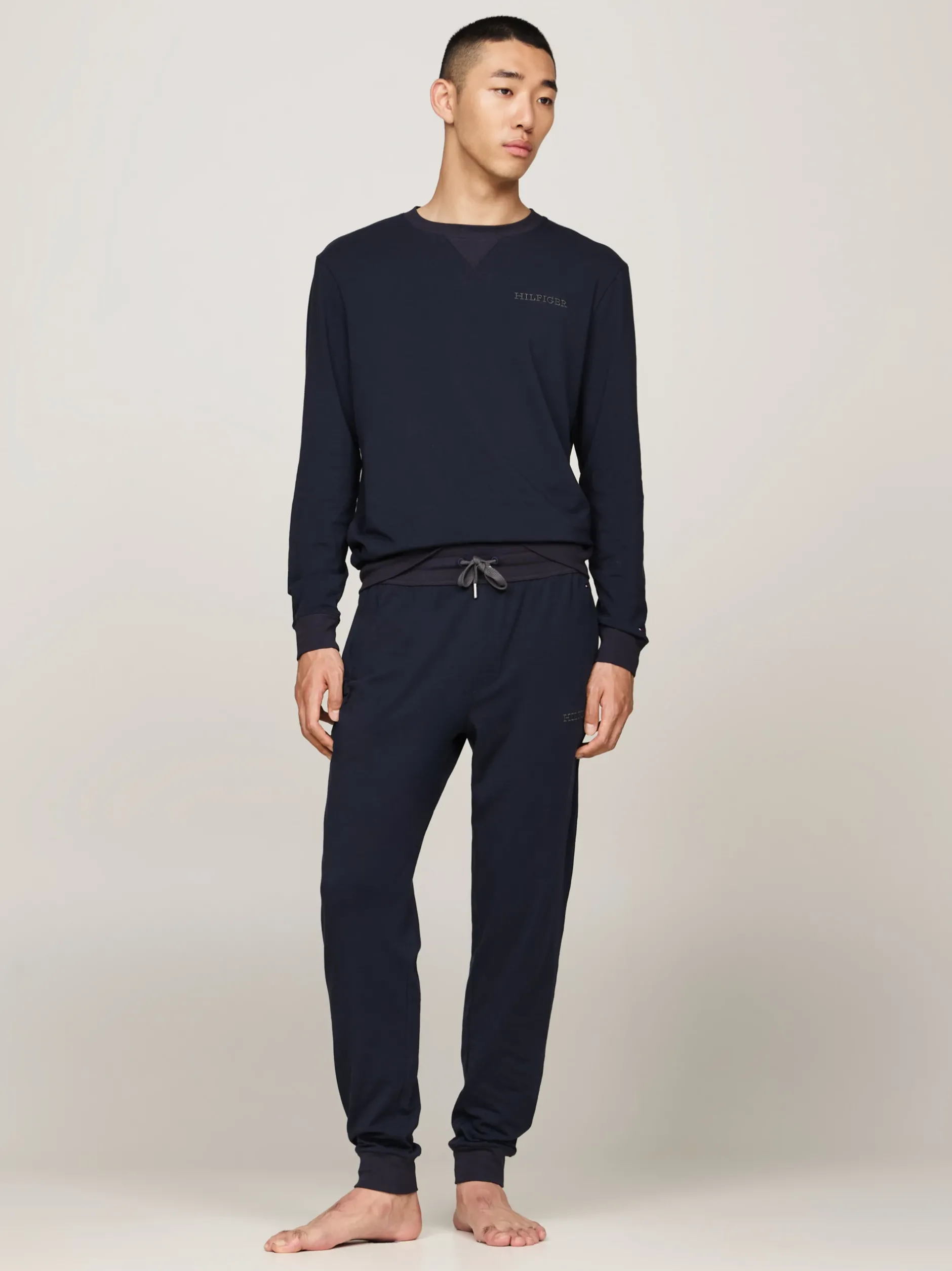 Stroje Domowe*Tommy Hilfiger Domowe Joggery Ze ściągaczami DESERT SKY
