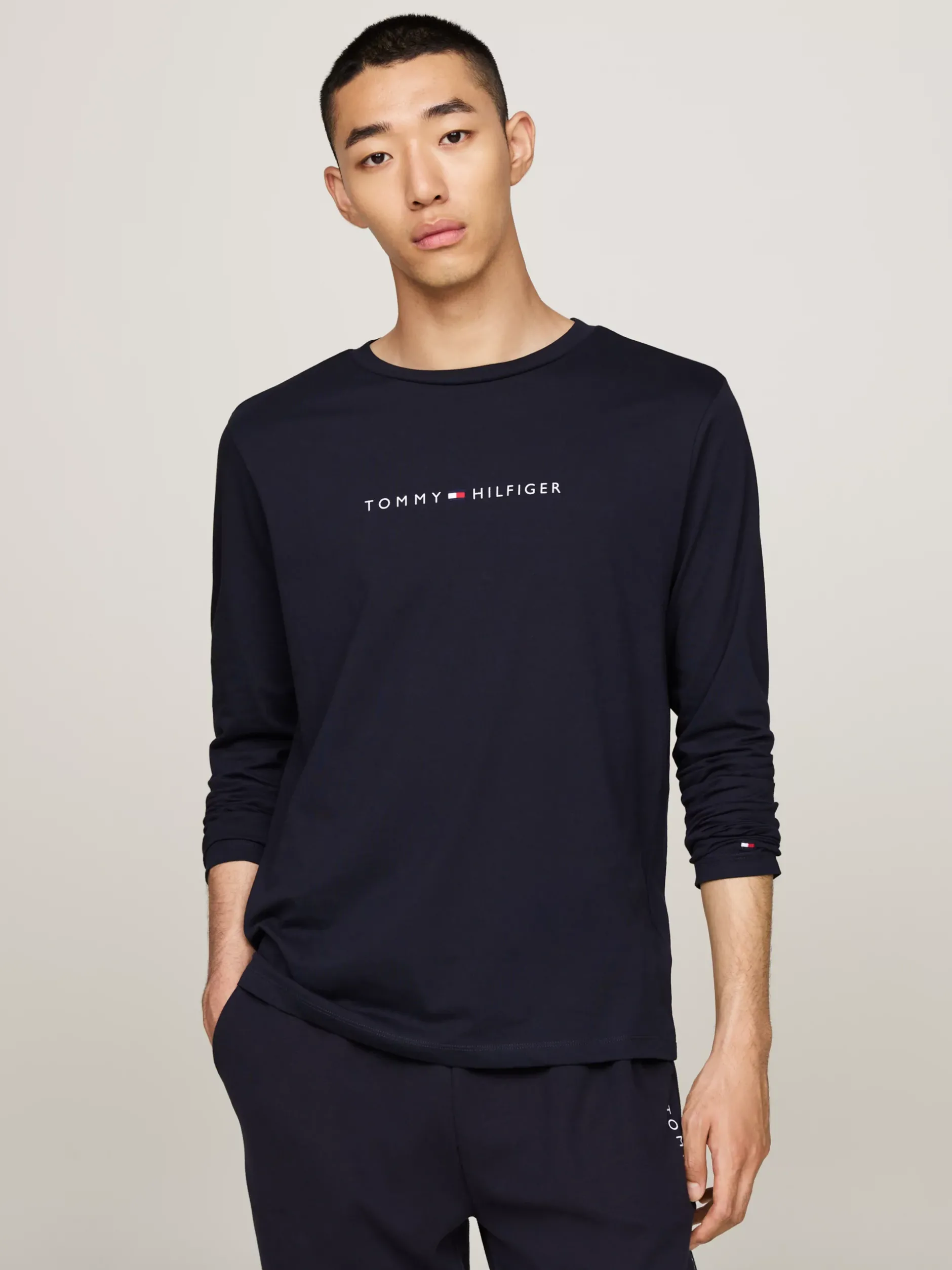 Stroje Domowe*Tommy Hilfiger Domowy Longsleeve TH Original DESERT SKY