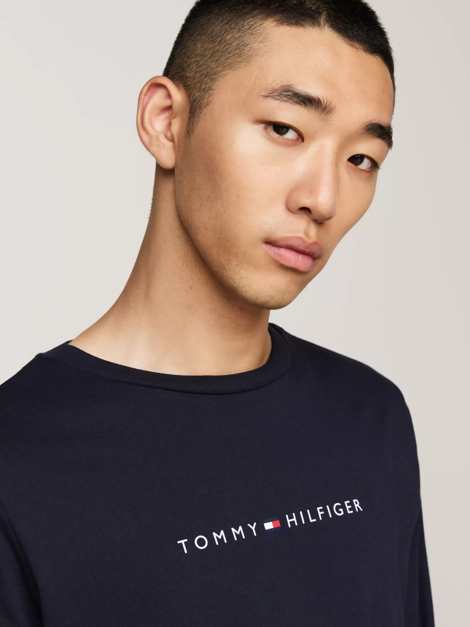 Stroje Domowe*Tommy Hilfiger Domowy Longsleeve TH Original DESERT SKY