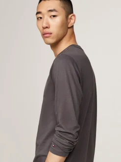 Stroje Domowe*Tommy Hilfiger Domowy Longsleeve TH Original DARK ASH