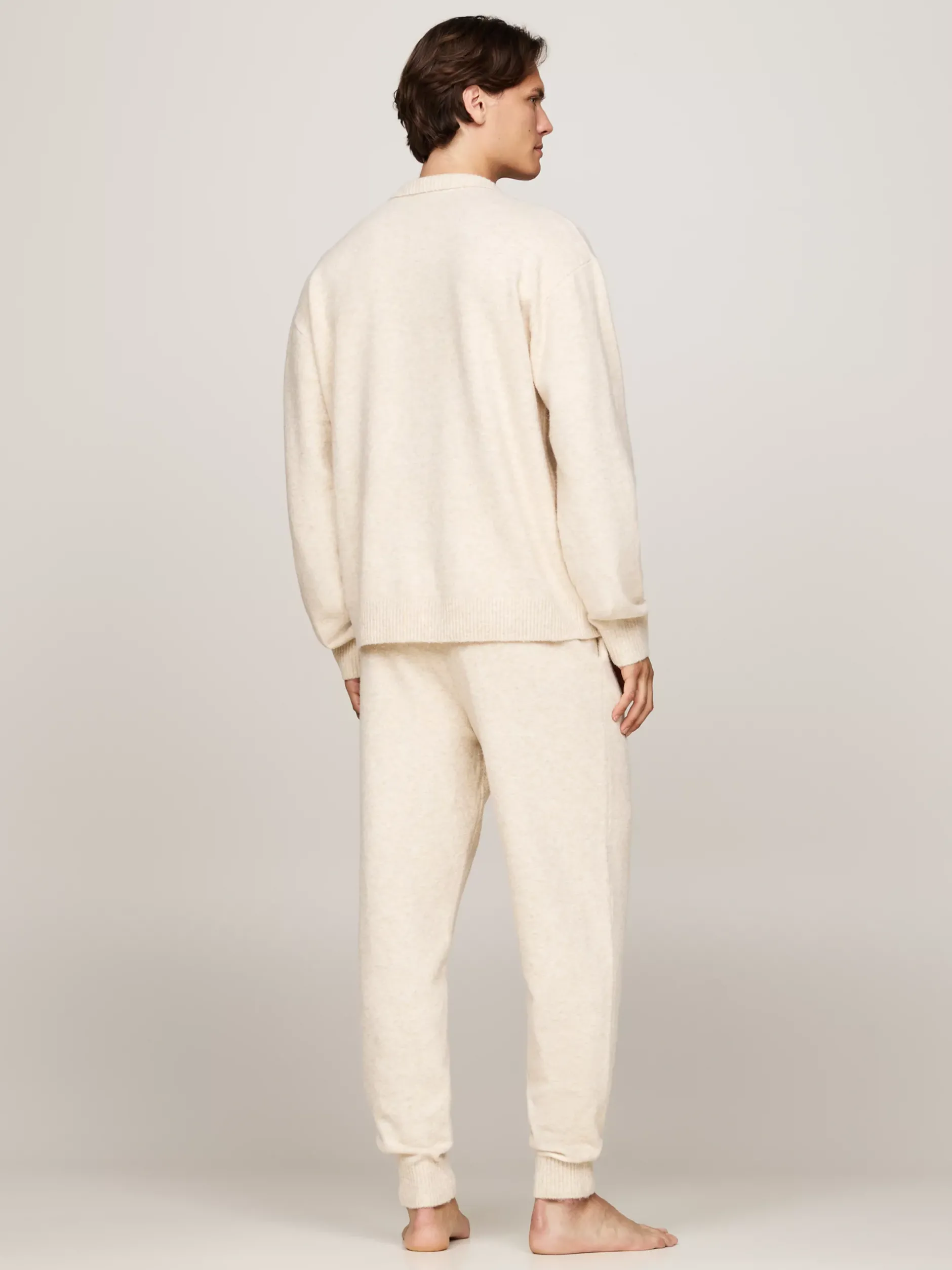 Stroje Domowe*Tommy Hilfiger Domowy Sweter TH Established Z Wełną HEATHERED OAT
