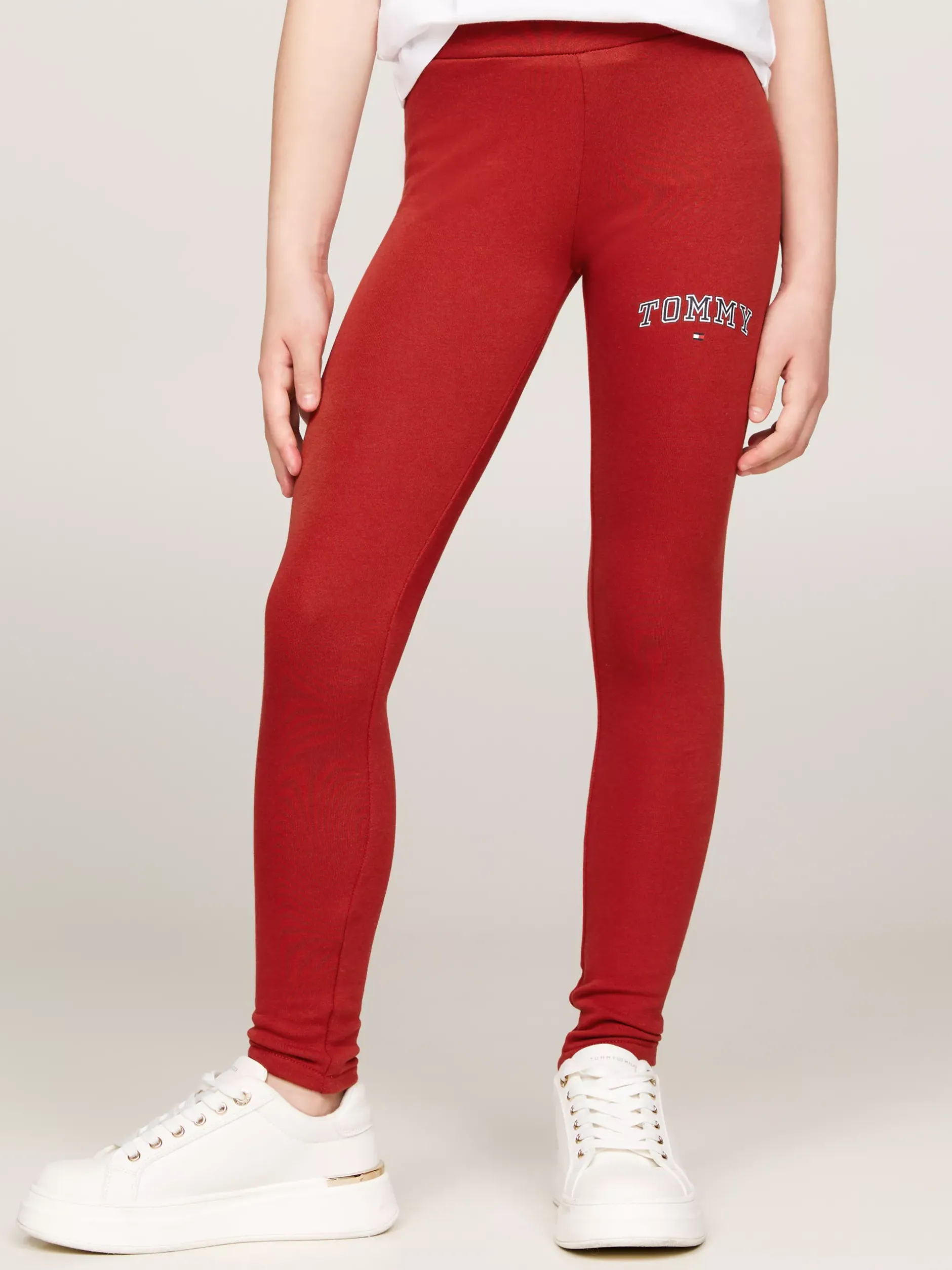 Spodnie, Szorty I Spódnice*Tommy Hilfiger Dopasowane Legginsy O Pełnej Długości DARK MAGMA
