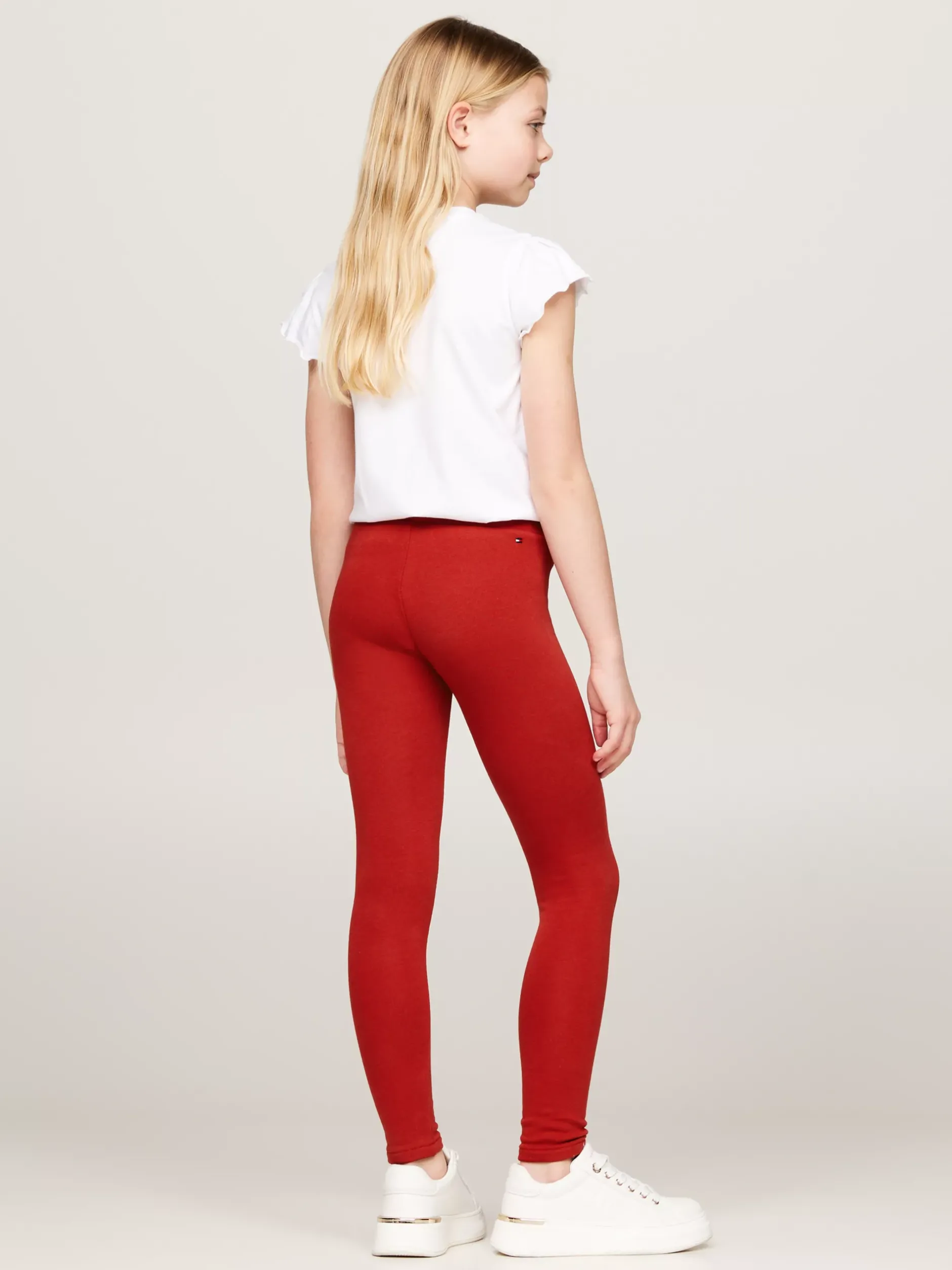 Spodnie, Szorty I Spódnice*Tommy Hilfiger Dopasowane Legginsy O Pełnej Długości DARK MAGMA
