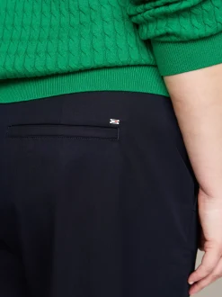 Spodnie*Tommy Hilfiger Dopasowane Spodnie Z Prostymi Nogawkami Curve DESERT SKY