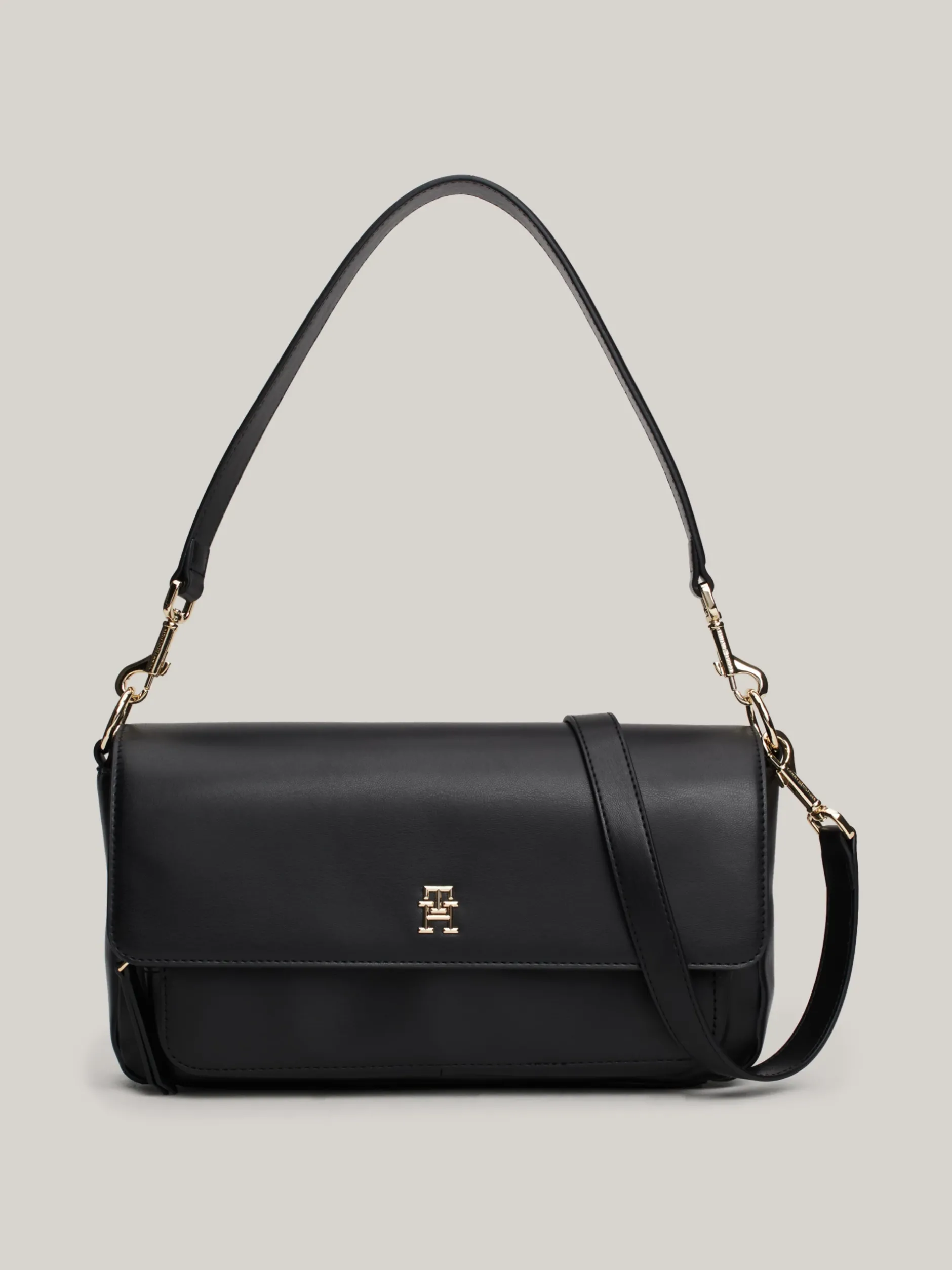 Torebki Na Pasku*Tommy Hilfiger Duża Torebka TH Soft Na Ramię BLACK