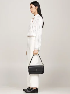 Torebki Na Pasku*Tommy Hilfiger Duża Torebka TH Soft Na Ramię BLACK