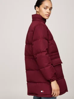 Kurtki & Płaszcze*Tommy Hilfiger Długa Puchowa Kurtka Alaska DEEP ROUGE