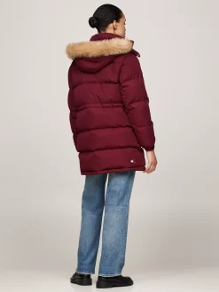 Kurtki & Płaszcze*Tommy Hilfiger Długa Puchowa Kurtka Alaska DEEP ROUGE