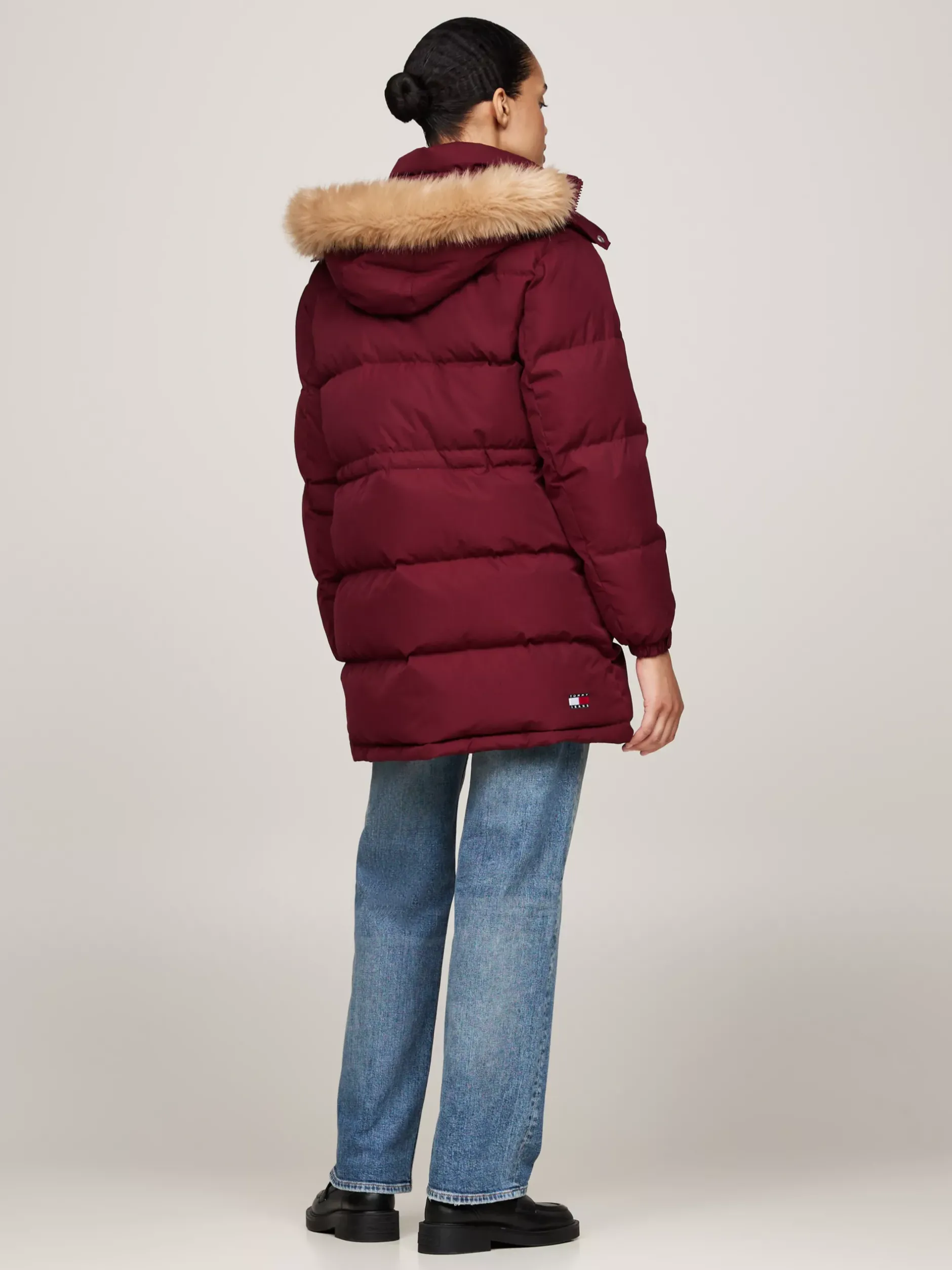 Kurtki & Płaszcze*Tommy Hilfiger Długa Puchowa Kurtka Alaska DEEP ROUGE