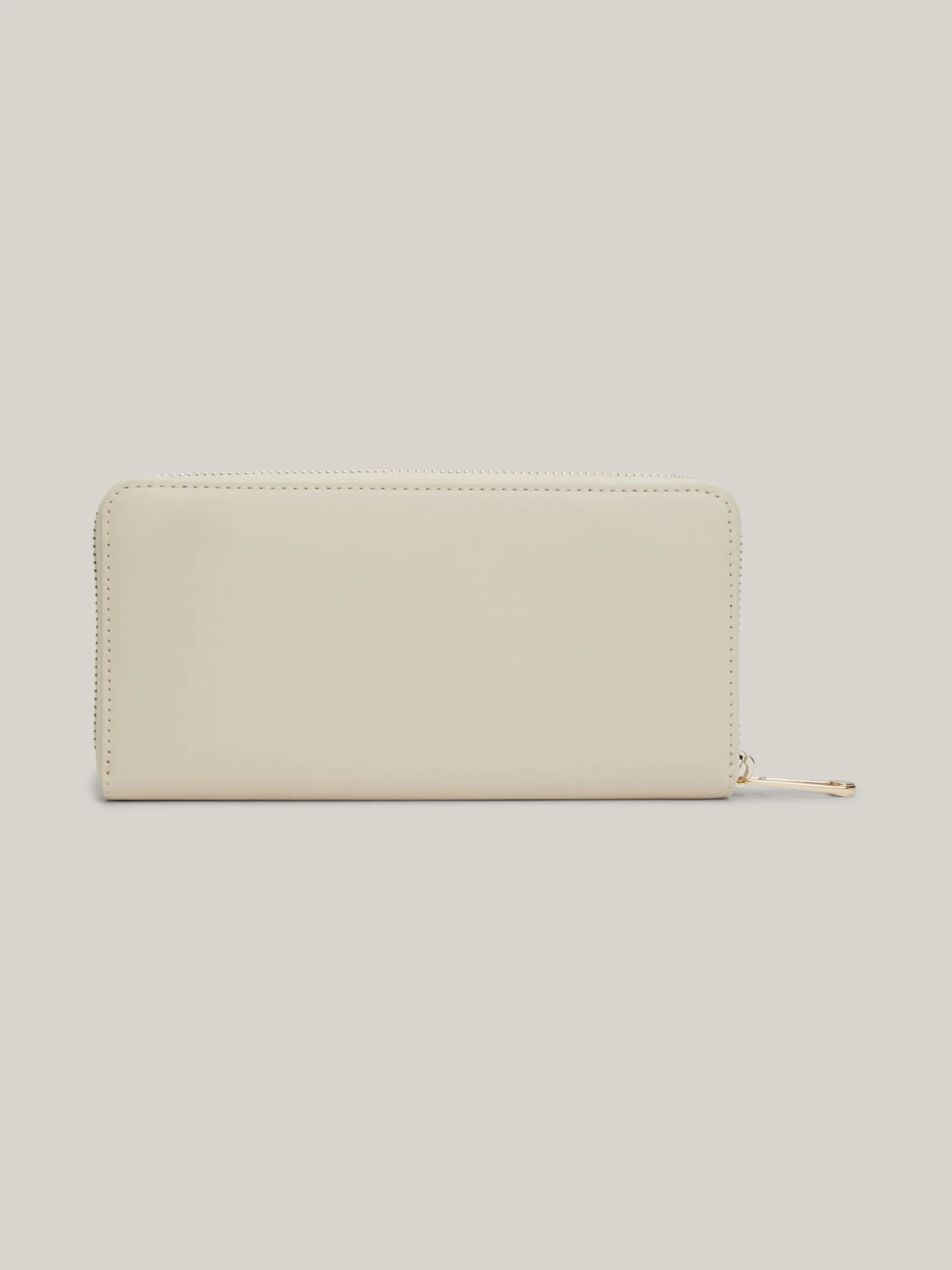Portfele & Breloczki Do Kluczy*Tommy Hilfiger Duży Portfel TH Chic Z Zapięciem Na Zamek CLASSIC BEIGE