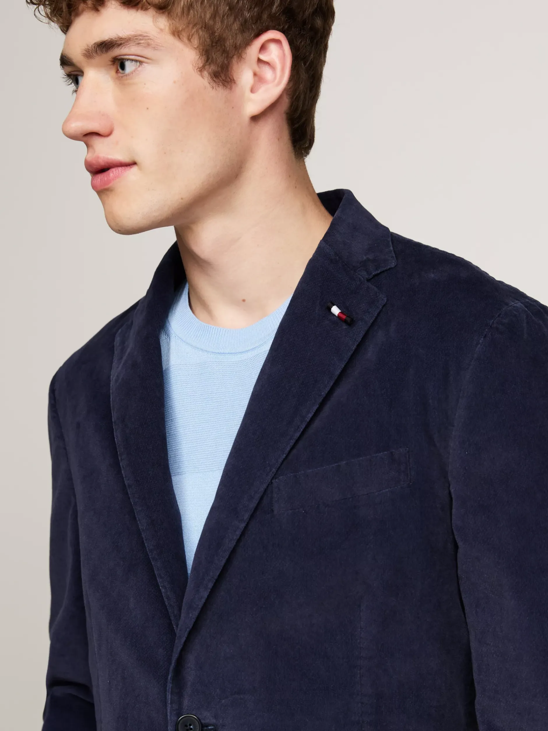 Garnitury I Kostiumy*Tommy Hilfiger Dwuczęściowy Aksamitny Garnitur BLUE