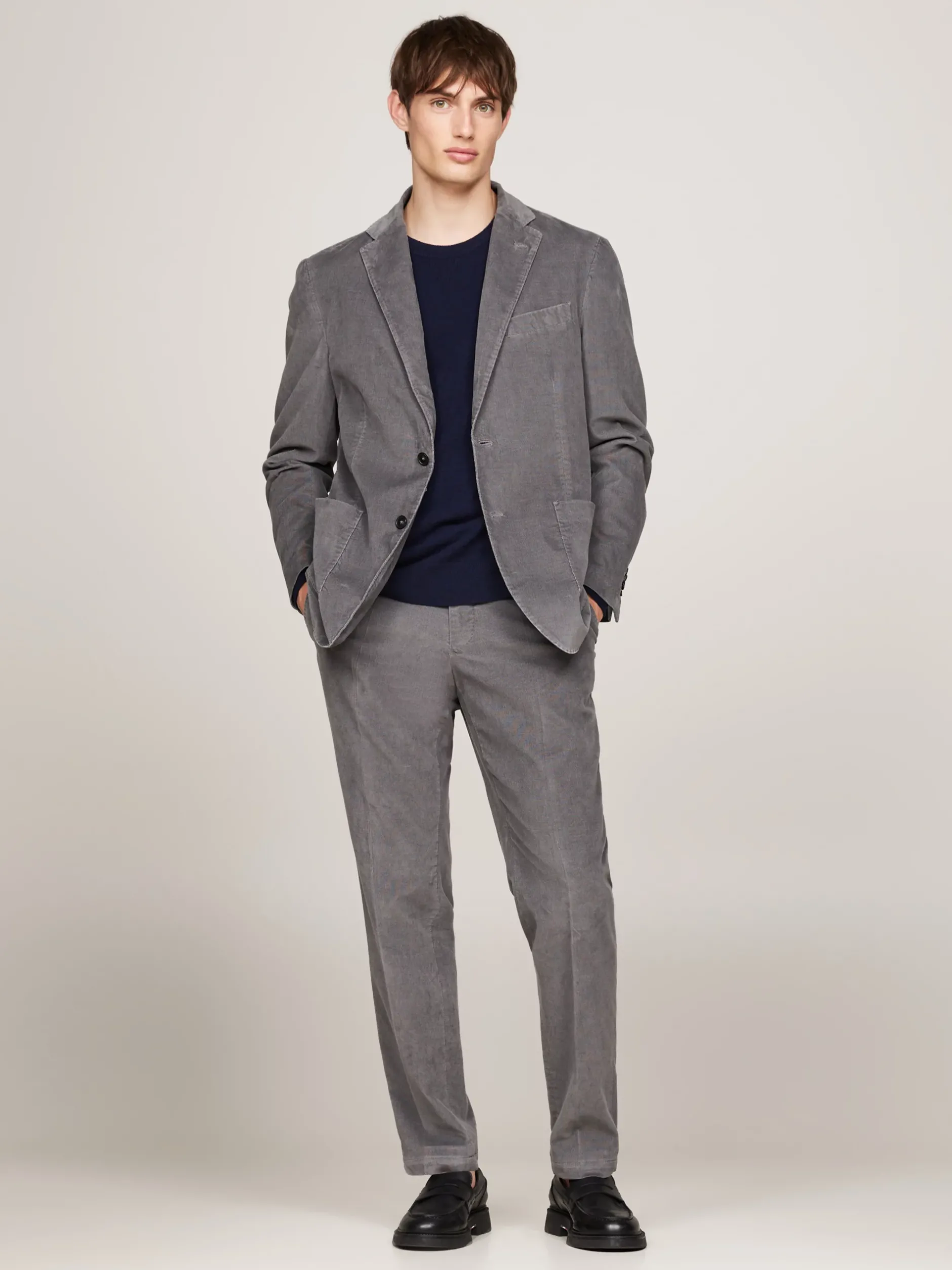 Garnitury I Kostiumy*Tommy Hilfiger Dwuczęściowy Aksamitny Garnitur GREY