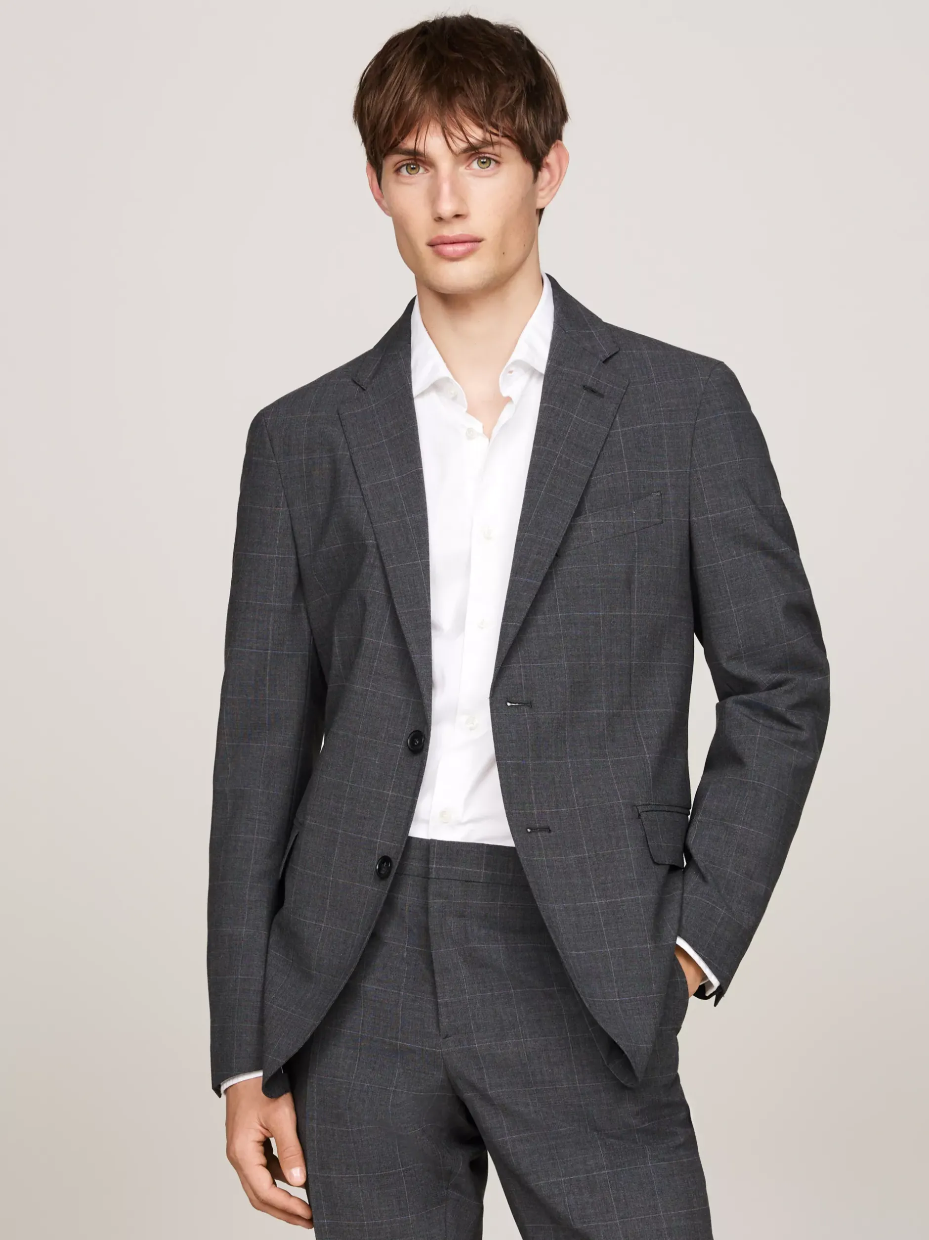 Garnitury I Kostiumy*Tommy Hilfiger Dwuczęściowy Garnitur W Kratę GREY