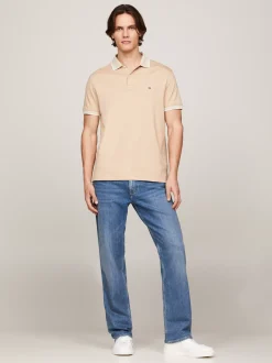 Koszulki Polo*Tommy Hilfiger Dwukolorowa Koszulka Polo O Regularnym Kroju CLASSIC BEIGE / CLASSIC KHAKI