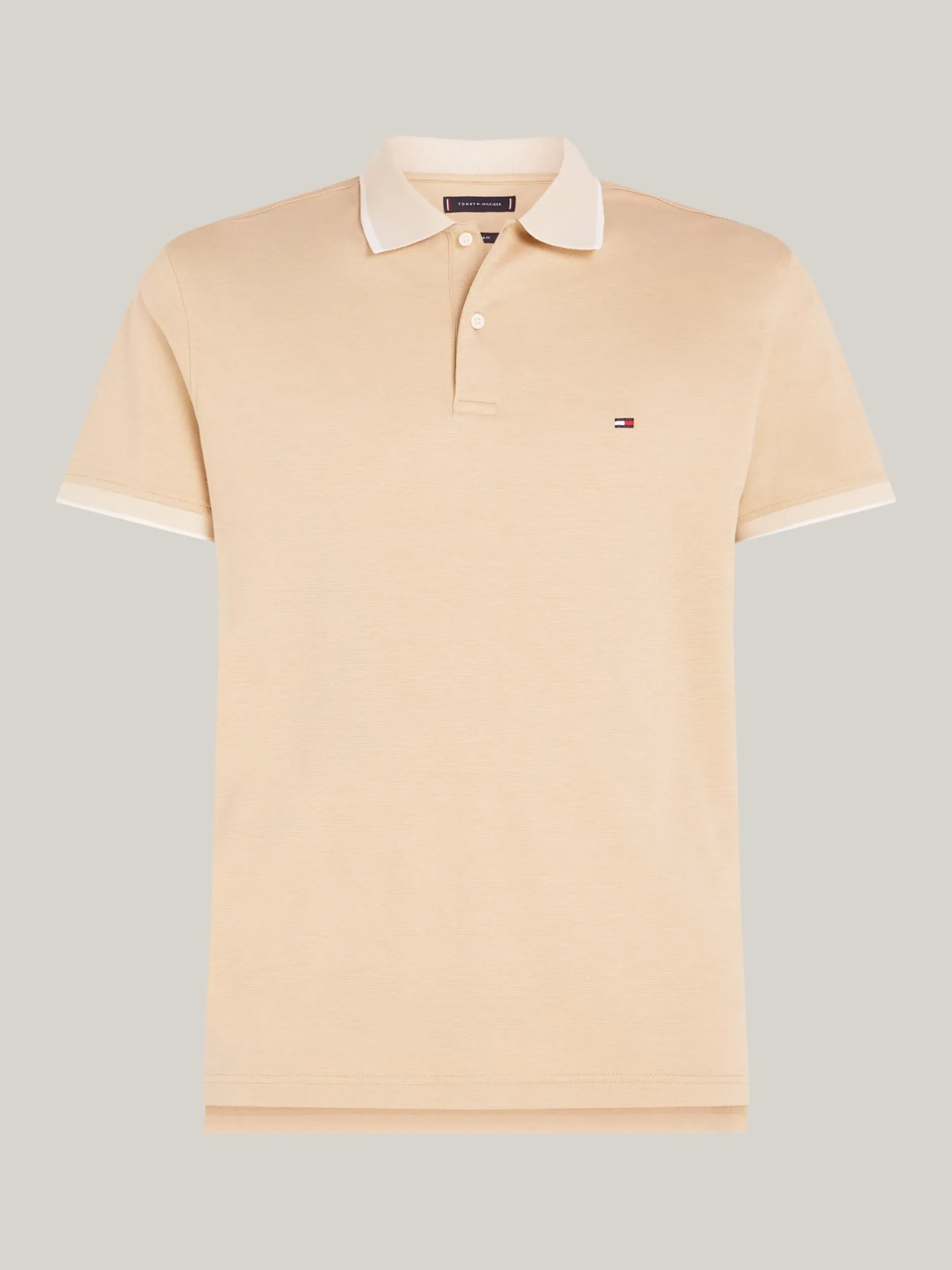 Koszulki Polo*Tommy Hilfiger Dwukolorowa Koszulka Polo O Regularnym Kroju CLASSIC BEIGE / CLASSIC KHAKI