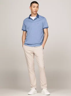 Koszulki Polo*Tommy Hilfiger Dwukolorowa Koszulka Polo O Regularnym Kroju VESSEL BLUE / AEGEAN SEA