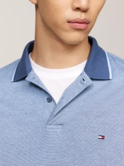 Koszulki Polo*Tommy Hilfiger Dwukolorowa Koszulka Polo O Regularnym Kroju VESSEL BLUE / AEGEAN SEA