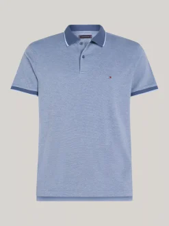 Koszulki Polo*Tommy Hilfiger Dwukolorowa Koszulka Polo O Regularnym Kroju VESSEL BLUE / AEGEAN SEA