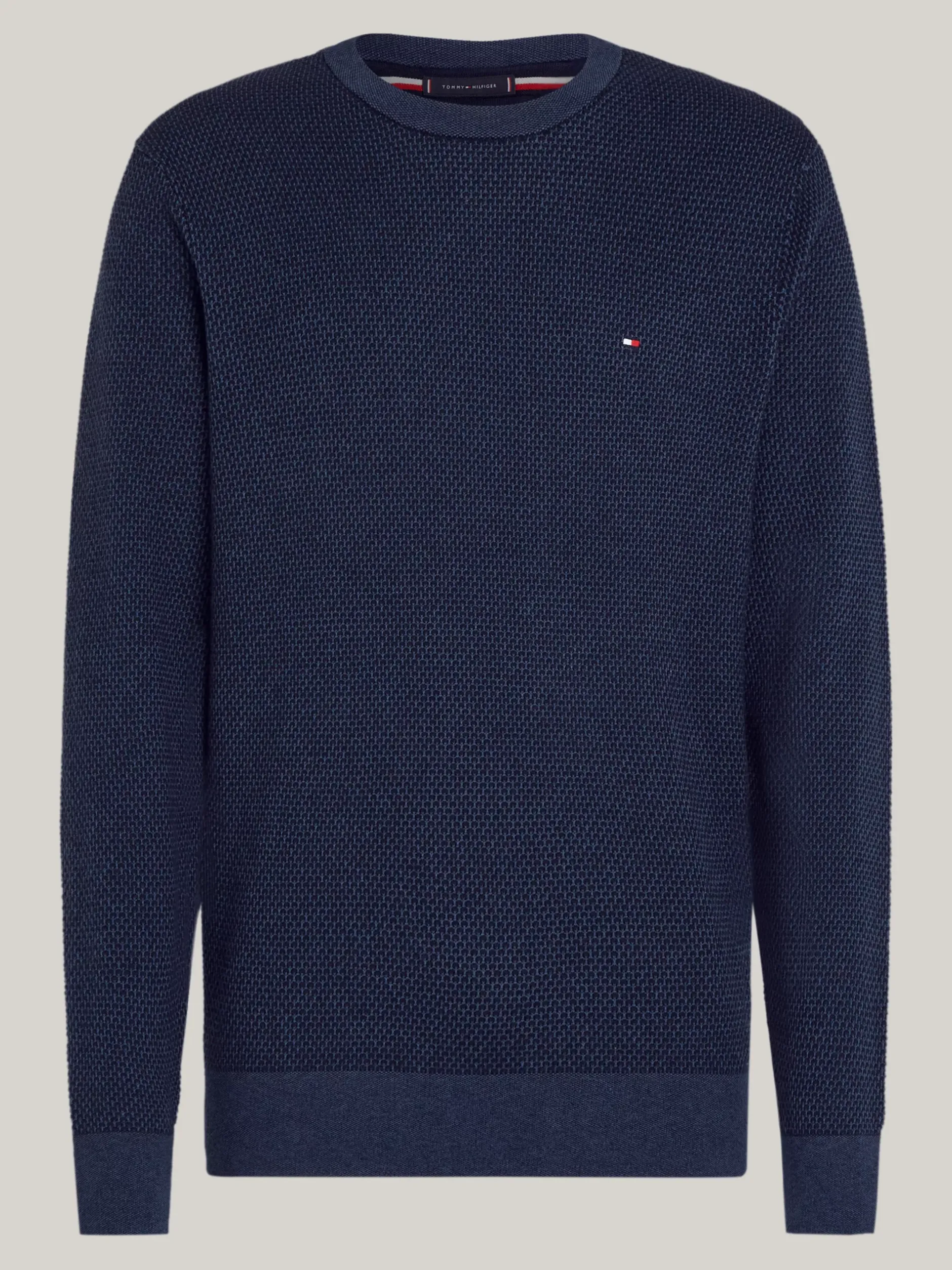 Swetry Z Okrągłym Dekoltem|Swetry*Tommy Hilfiger Dwukolorowy Sweter Z Kaszmirem DESERT SKY / MULTI