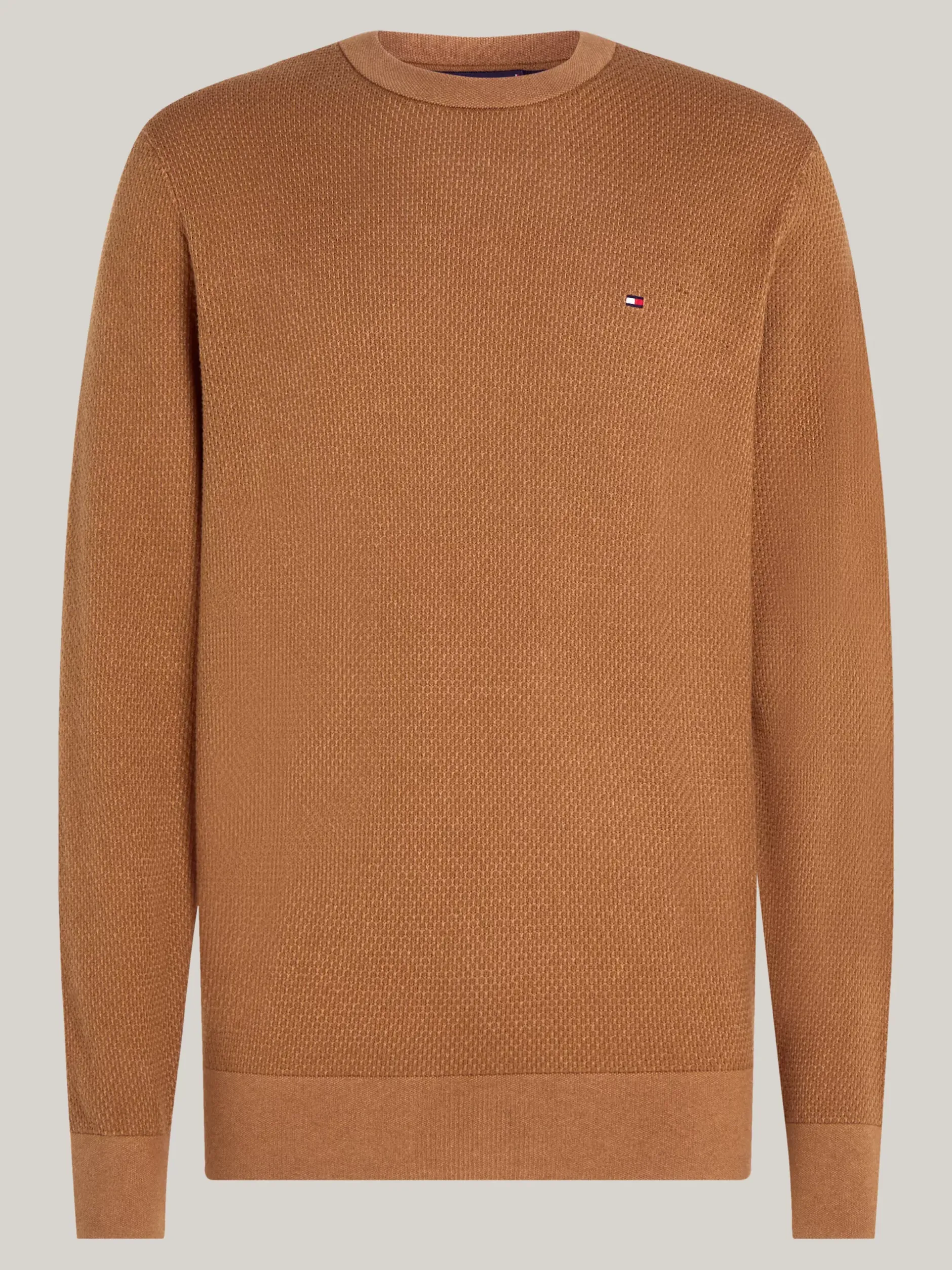 Swetry Z Okrągłym Dekoltem|Swetry*Tommy Hilfiger Dwukolorowy Sweter Z Kaszmirem HIGHLAND KHAKI/MULTI